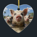 Ornamento De Cerâmica Bahamas Nadando Suínos - Exuma Pig Beach Adventure<br><div class="desc">Descubra o paraíso tropical das Bahamas com a nossa bandeira "Nadadores Porcos"! Apresentando os famosos porcos Exuma, esta camisa é perfeita para qualquer um que sonha em visitar a icônica praia de Pig. Quer você tenha nadado com os porcos ou queira experimentar a aventura, esta arte captura a diversão e...</div>