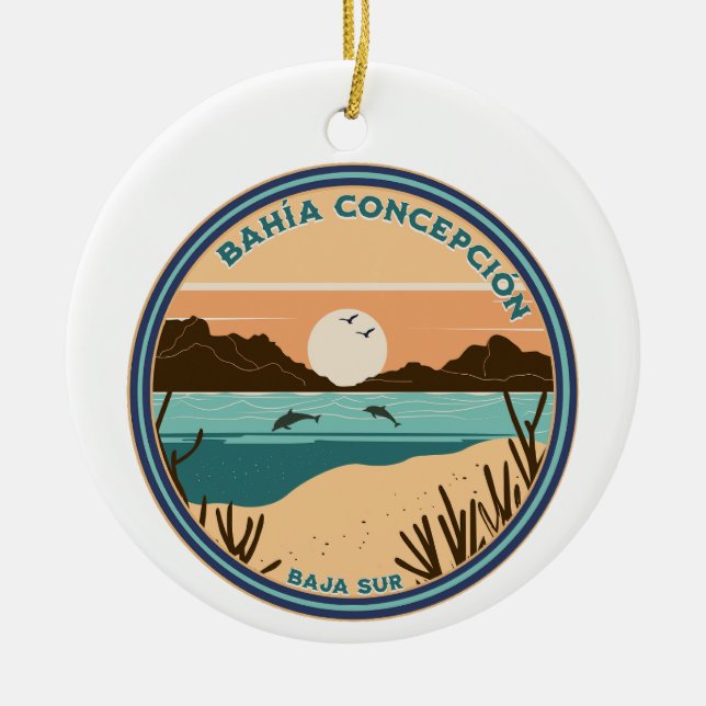 Ornamento De Cerâmica Bahía Concepción Baja California Sur México (Frente)