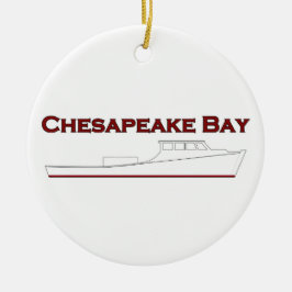 Ornamento De Cerâmica Baía de Chesapeake Deadrise Workboat