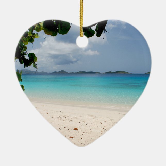 Ornamento De Cerâmica Baía de Lua de mel, Ruas. (Verso)