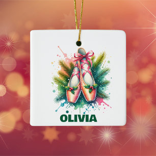 Ornamento De Cerâmica Bailarina Fã de Ballet Natal Personalizado