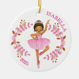 Ornamento De Cerâmica Bailarina Morena
