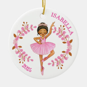 Ornamento De Cerâmica Bailarina Morena