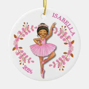 Ornamento De Cerâmica Bailarina Morena