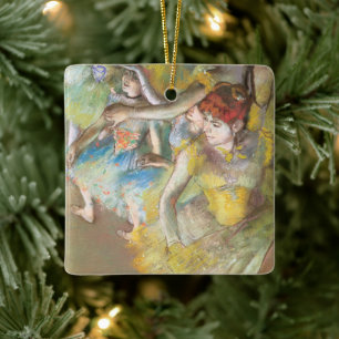 Ornamento De Cerâmica Bailarinas no Palco por Edgar Degas