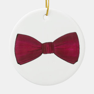 Ornamento De Cerâmica Baile de formatura de Casamento do Arco Maroon Tie
