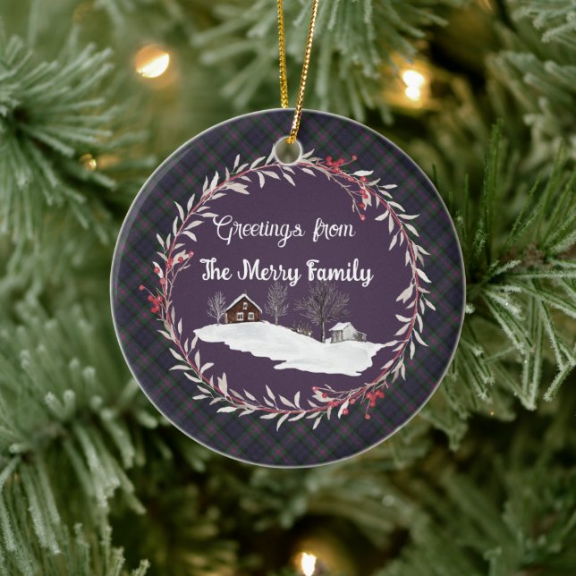 Ornamento De Cerâmica Baird Weathered Original Scottish Tartan (Árvore)