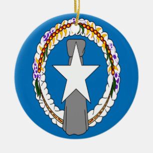 Ornamento De Cerâmica Baixo custo! Bandeira de Northern Mariana Islands