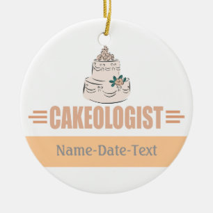 Ornamento De Cerâmica Baker Humorístico
