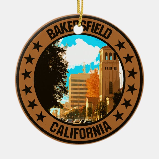 Ornamento De Cerâmica Bakersfield (Frente)
