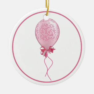 Ornamento De Cerâmica Balão cor-de-rosa 2