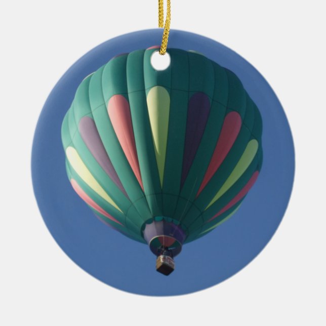 Ornamento De Cerâmica Balão de ar quente de Zollie (Frente)