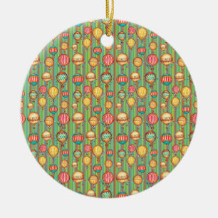 Ornamento De Cerâmica Balão de ar quente do vintage