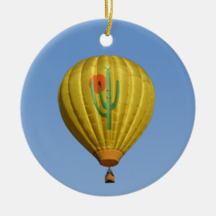 Ornamento De Cerâmica Balão de ar quente Sahuaro Sunrise