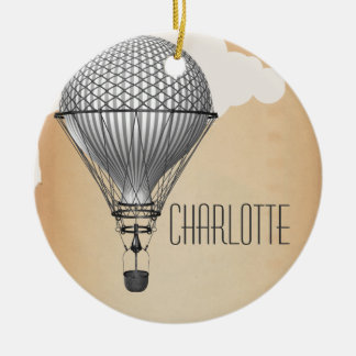 Ornamento De Cerâmica Balão de Ar Quente Steampunk