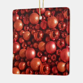 Ornamento De Cerâmica Balas Vermelhas de decoração de Natal