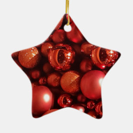 Ornamento De Cerâmica Balas Vermelhas de decoração de Natal