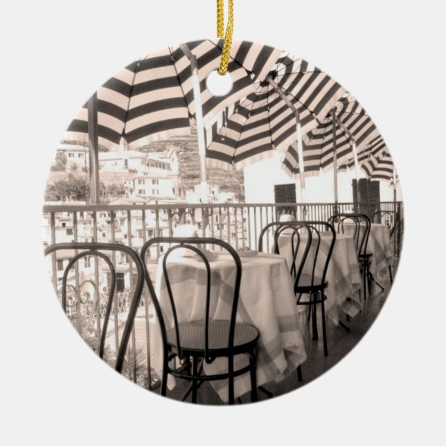 Ornamento De Cerâmica Balconha de restaurante Quaint, Itália (Frente)