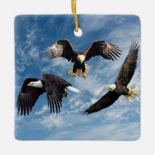 Ornamento De Cerâmica Bald Eagle Soaring