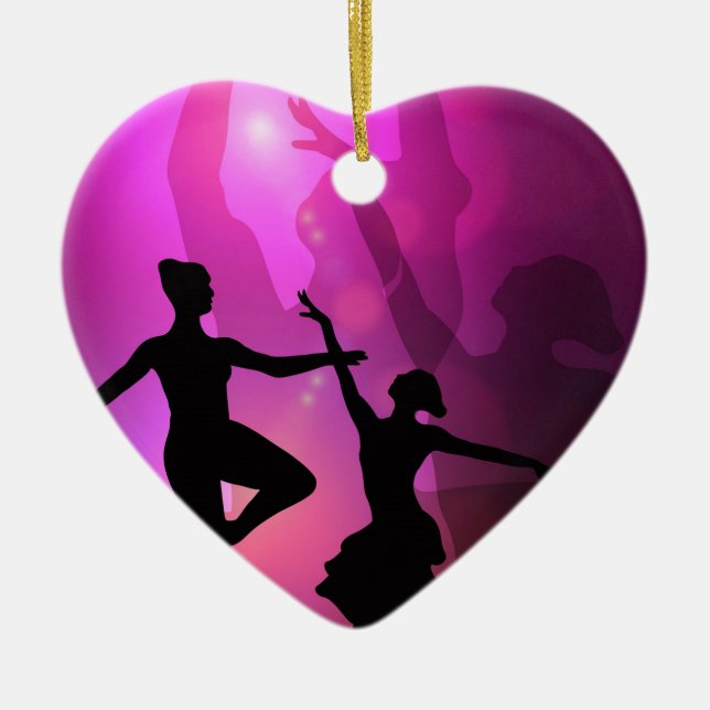 Ornamento De Cerâmica Balé Dancers (Frente)