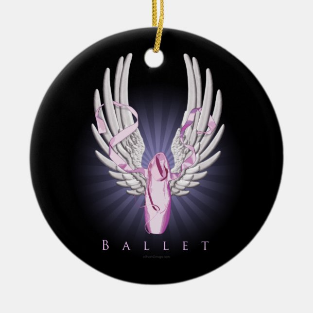 Ornamento De Cerâmica Balé voado (dança) (Frente)