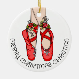 Ornamento De Cerâmica Balés de Natal Personalizadas