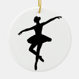 Ornamento De Cerâmica Ballerina branca branca branca Balé simples