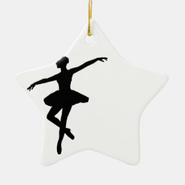 Ornamento De Cerâmica Ballerina branca branca branca Balé simples