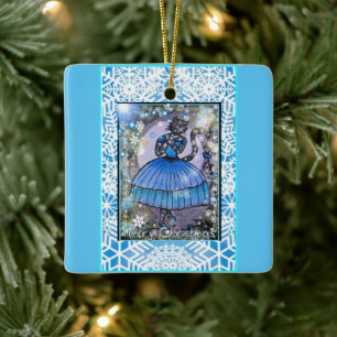 Ornamento De Cerâmica Ballerina Cat