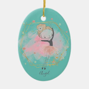 Ornamento De Cerâmica Ballerina, Dançarina, Ballerina, Cuta Personaliza