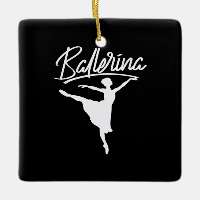 Ornamento De Cerâmica Ballerina Dancer (Frente)