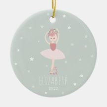 Ballerina Stars Little Girl Christmas