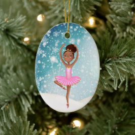 Ornamento De Cerâmica Ballerina Winter Snow Holidy Christmas (Natal de N