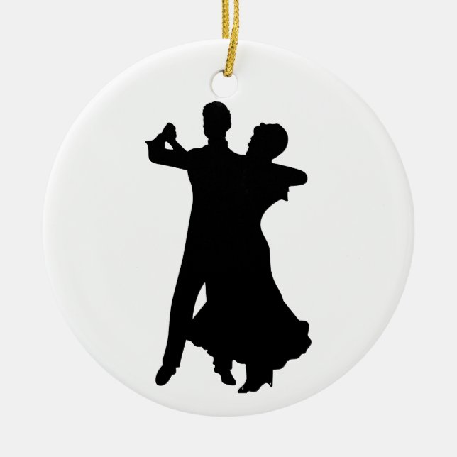 Ornamento De Cerâmica Ballroom Dancers (Frente)