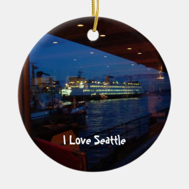 Ornamento De Cerâmica Balsa através da janela (Frente)