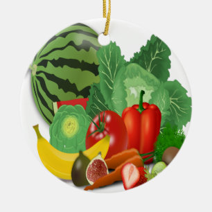 Ornamento De Cerâmica banana-alcachofra fruta