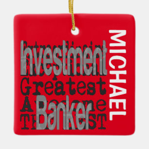 Ornamento De Cerâmica Banco de Investimento Extraordinário PERSONALIZADO