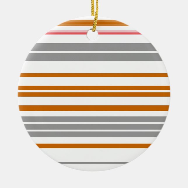 Ornamento De Cerâmica Banda castanha de cinza branca (Frente)