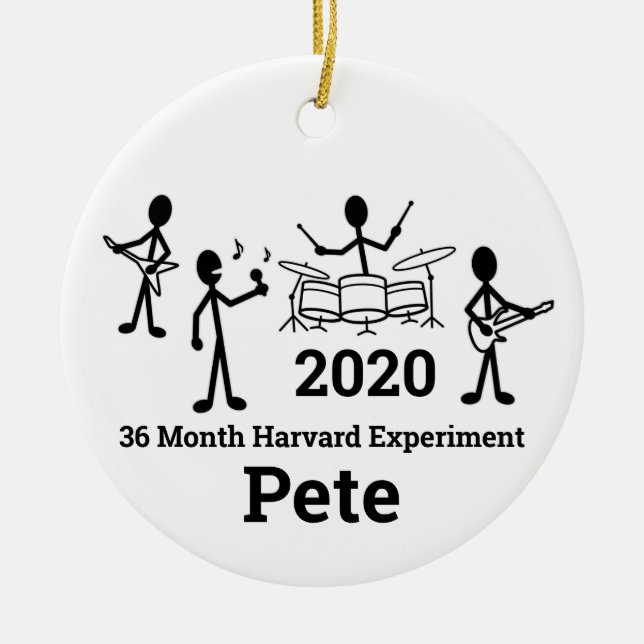 Ornamento De Cerâmica Banda de Rock Figura, Personalize (Frente)