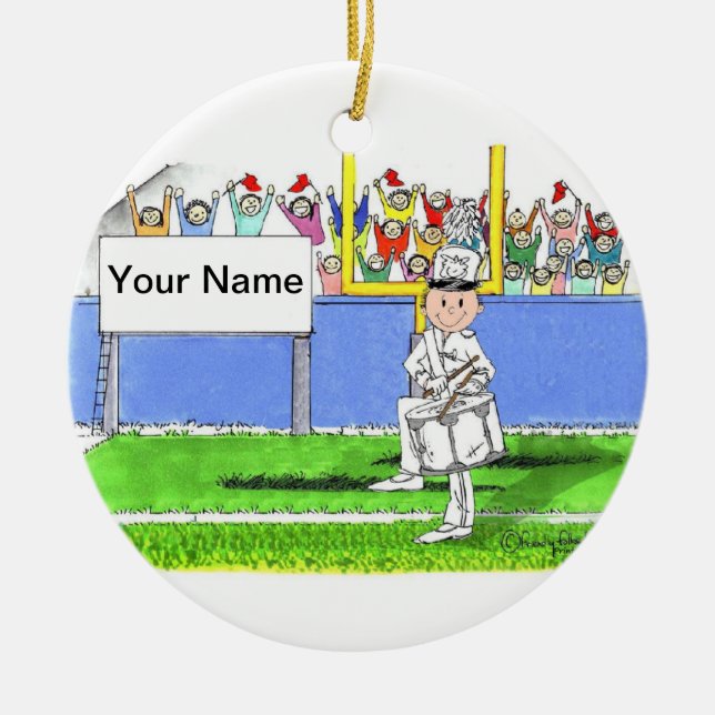 Ornamento De Cerâmica Banda, Tambor Snare - Masculino (Frente)