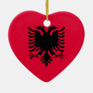 Ornamento De Cerâmica Bandeira albanesa