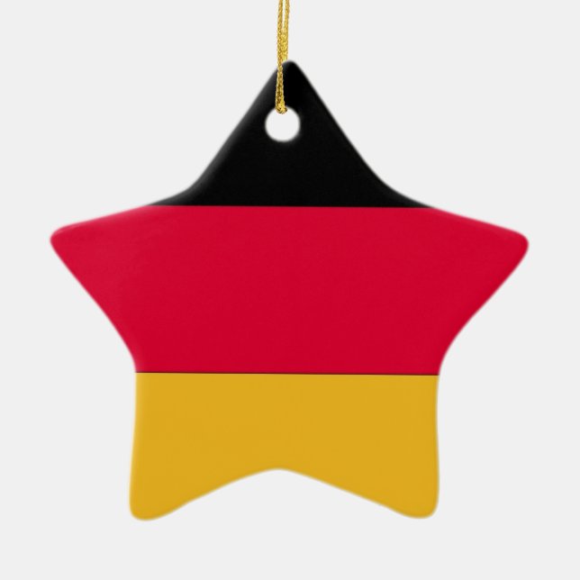 Ornamento De Cerâmica Bandeira alemã (Frente)
