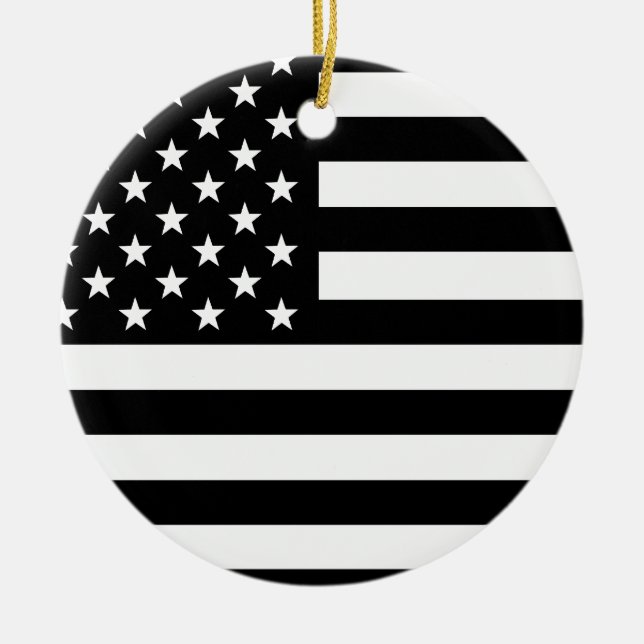 Ornamento De Cerâmica Bandeira americana (Frente)