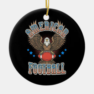 Ornamento De Cerâmica Bandeira Americana do Futebol EUA