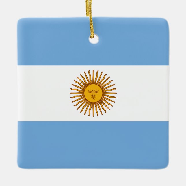 Ornamento De Cerâmica Bandeira Argentina (argentina) (Frente)