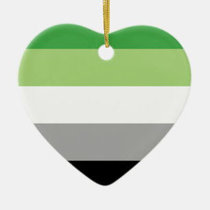 Ornamento De Cerâmica bandeira aromantic