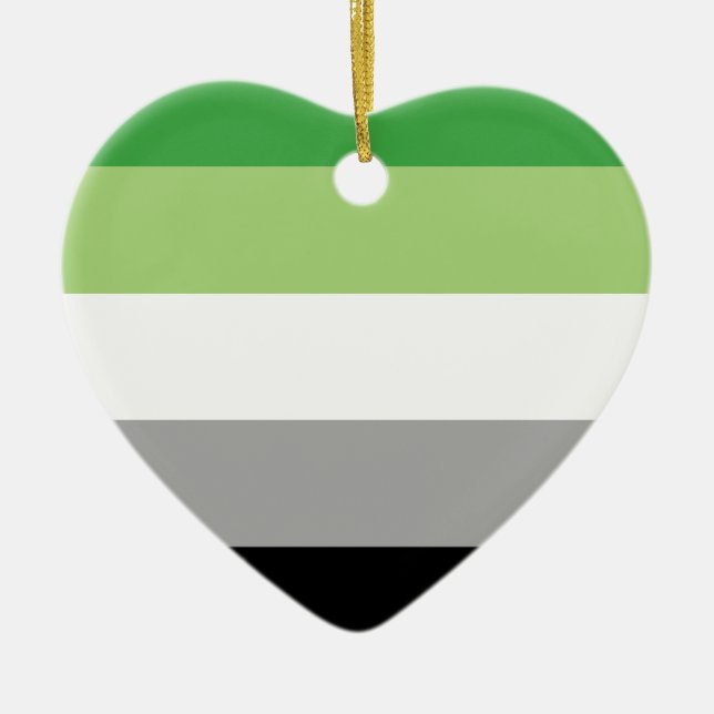 Ornamento De Cerâmica bandeira aromantic (Frente)