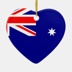 Ornamento De Cerâmica Bandeira Austrália. Símbolo australiano