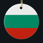 Ornamento De Cerâmica Bandeira Bulgária<br><div class="desc">Bandeira Bulgária</div>
