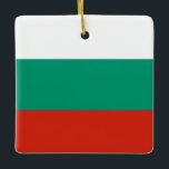 Ornamento De Cerâmica Bandeira Bulgária<br><div class="desc">Produtos de Sinalizador Mundial Personalizáveis - Sinta-se livre para adicionar seu próprio texto.</div>